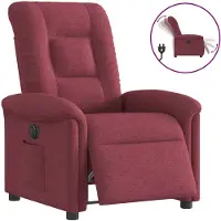 vidaXL Relaxsessel Elektrisch Weinrot Stoff