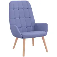 vidaXL Relaxsessel Jeansblau Stoff
