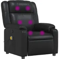 vidaXL Massagesessel Schwarz Kunstleder