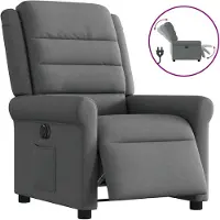 vidaXL Relaxsessel Elektrisch Dunkelgrau Stoff