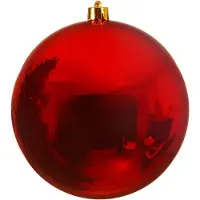 Décoris Weihnachtsbaumkugeln Bruchfest 14 cm 1 Stueck Rot Glanz