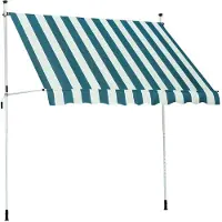Trendline Balkon-Markise 2,5 x 1,3 m grün-weiß gestreift