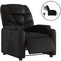 vidaXL Relaxsessel Elektrisch Schwarz Kunstleder