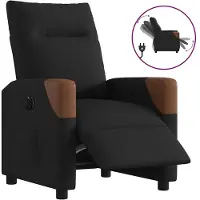 vidaXL Relaxsessel Elektrisch Schwarz Stoff