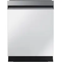 Samsung 14 Maßgedecke, 60 cm, DW7700B, vollintegrierter Geschirrspüler mit WaterJet Clean , Halb integriert, Standardgröße (60 cm), Silber, Weiß, Berührung, Schublade, Edelstahl