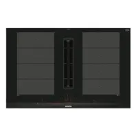 Siemens iQ700 EX875LX67E, Schwarz, Edelstahl, Integriert, 80 cm, Zonen-Induktionskochfeld, Glaskeramik, 4 Zone(n)