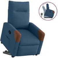 vidaXL Relaxsessel mit Aufstehhilfe Blau Stoff