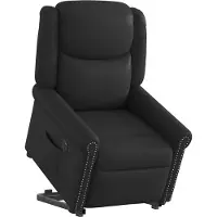 vidaXL Relaxsessel Aufstehen Elektrisch Glänzend Schwarz Kunstleder