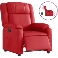 vidaXL Relaxsessel Elektrisch Rot Kunstleder