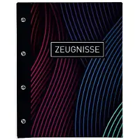Itenga Zeugnismappe 33105471, mit Motiv, A4, Buchschrauben erweiterbar wellige Linien 12 Hüllen