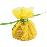 Hygostar Lemon Wrap, gelb, mit grüner Krawatte Tuch aus Baumwollgaze, Krawatte aus Polyester, zum Ein