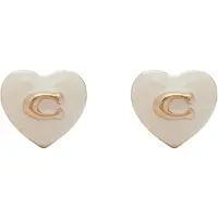 Coach Ohrringe Enamel Heart Stud Earrings 37479226GLD100 Silberfarben