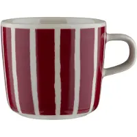 Marimekko - Piccolo Becher mit Henkel 200 ml, natur / burgundy