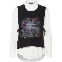 Desigual Hemd Chaleco 25WWCW01 Weiß Regular Fit