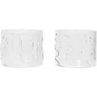 Ferm Living Wasserglas Doodle Low Clear 200 ml (2er-Set)