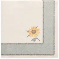 Papstar 50 Servietten `ROYAL Collection` 1/4-Falz 40 cm x 40 cm `Sunflower`