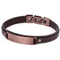 FYNCH-HATTON Armband Leather meets Metal in braun | Gr.: onesize