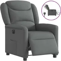 vidaXL Relaxsessel Elektrisch Dunkelgrau Stoff