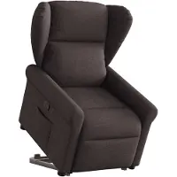 vidaXL Relaxsessel mit Aufstehhilfe Dunkelbraun Stoff