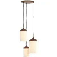 Light & Living 3-Licht Pendellampe Danialo Walnussbraun mit Seil