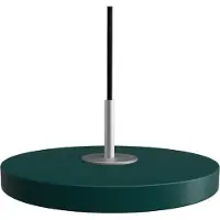 UMAGE Asteria Pendelleuchte Micro Forest Green/Steel Top - , Grün, für Esszimmer, Metall