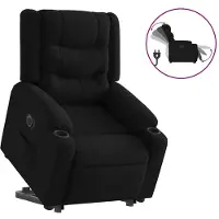 vidaXL Relaxsessel mit Aufstehhilfe Elektrisch Schwarz Stoff