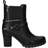 Mustang Damen Stiefelette mit Gummizug und Zierriemchen 15M0162004, Größe:37 EU, Farbe:Schwarz