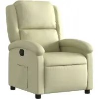 vidaXL Relaxsessel Creme Echtleder