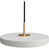 UMAGE Asteria Pendelleuchte Micro V2 Mist - , Asteria Micro V2, dimmbar, Grau, für Wohnzimmer, Metall, Skandinavisch