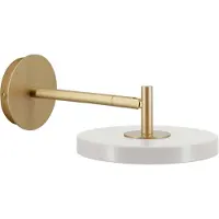 UMAGE Asteria Short LED-Wandlampe, grau/messing, Stecker - , Asteria Short, dimmbar, Gold / Messing, für Wohnzimmer, Metall, Design