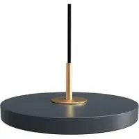 UMAGE Asteria Pendelleuchte Micro V2 Anthracite Grey - , Asteria Micro V2, dimmbar, Schwarz, für Wohnzimmer, Metall, Skandinavisch