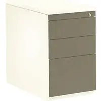 Mauser Schubladencontainer,720x800mm, 2xMaterialschub, Hängeregistratur, weiß/grau