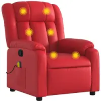vidaXL Massagesessel Rot Kunstleder