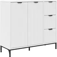 vidaXL Sideboard Weiß 89,5 x 33 x 82 cm Holzwerkstoff