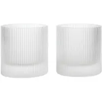 Ferm Living Tumbler Ripple Frosted 250 ml (2er-Set)