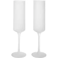 Ferm Living Sektgläser Ripple Frosted 150 ml (2er-Set)