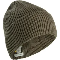 Camel active Beanie aus einem Baumwoll-Kaschmir Mix in Dunkelbraun | Gr.: onesize