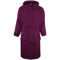 The One Towelling - Morgenmantel für Herren/Damen Unisex, mit Kapuze (Pflaume)