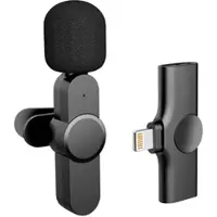Callstel Mini-Funkmikrofon-Set für iPhone & iPad, 2,4 GHz, 48 kHz Stereo, 20 m