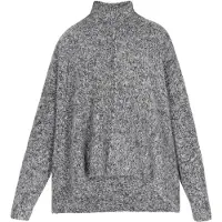 Dreimaster Women Poncho in grey melange | Gr.: M/L