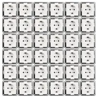 McPower Schutzkontakt-Steckdose ''Flair'' 250V~/16A, Einsteckschutz, 36er-Pack weiß