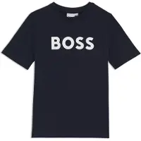 BOSS Kids-T-Shirt aus Baumwoll-Jersey mit Kontrast-Logo Grösse 126