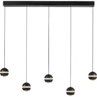 Schöner Wohnen LED Pendelleuchte "LINI", schwarz, 5, H: 22cm, 1 Stk., SCHÖNER WOHNEN-KOLLEKTION, Leuchten, SCHÖNER WOHNEN Kollektion, 3-Stufen Dimmer, Comfort-Lift, LED Pendelleuchte