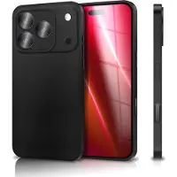 Nalia Black Cover "Strider" - 1,28mm Dünne TPU Silikon Hülle Matt Schwarz Anti Flecken - Ultra Slim Case