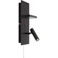 Markslöjd Wandlampe Carica, schwarz, für Wohn- / Esszimmer, Metall, Modern, LED Wandleuchte, Wandlampe Innen
