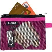 Leitz 40110023, Uni, Zubehörtasche, Klein, Reißverschluss, 2 Taschen, Pink