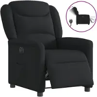 vidaXL Relaxsessel Elektrisch Schwarz Stoff