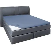 H.G. Hahn-Haustextilien Westminster Spannbetttuch Jersey Elastan Topper 190 x 200 cm blau GFMbf94ab539