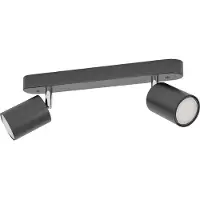 Eglo connect Smart Spot Adfira-Z, schwarz, 2-flg., Stahl dimmbar, schwarz, für Wohn- / Esszimmer, Metall, Modern, Smart Home Strahler