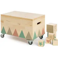 Muddy Buddy Truhe "Treasure Hunter", beige (natur), Truhen, Kinder, B/H/T: 30cm x 32cm x 50cm, Massivholz, Truhe, Outdoor Spieltruhe + Spielwürfel, natur, B:30cm H:32cm T:50cm
